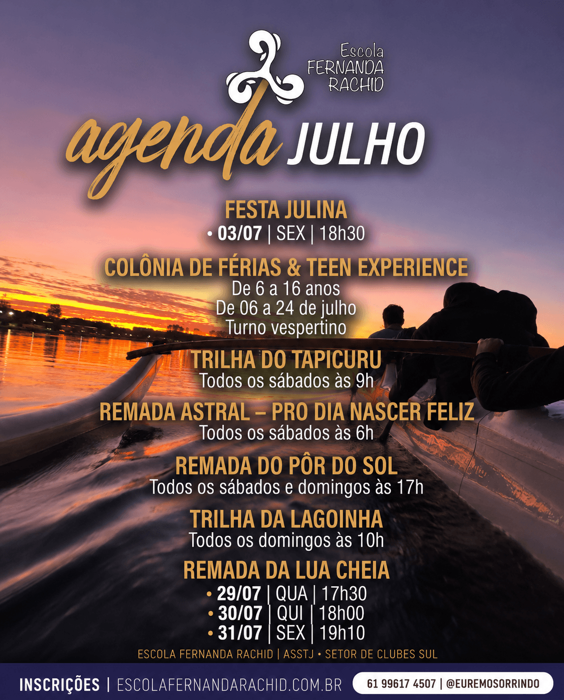Agenda Março Eu Remo Sorrindo