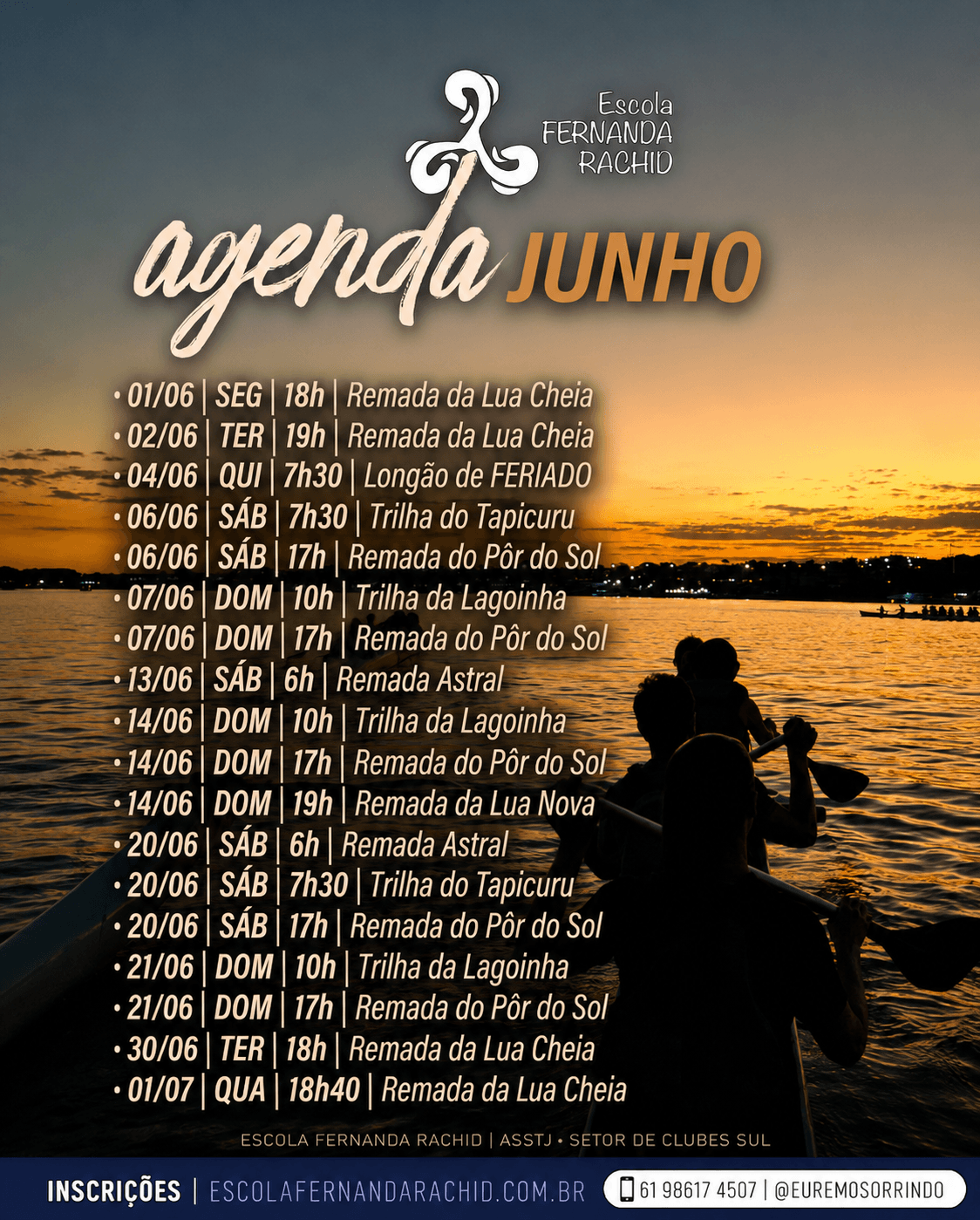 Agenda Março Eu Remo Sorrindo