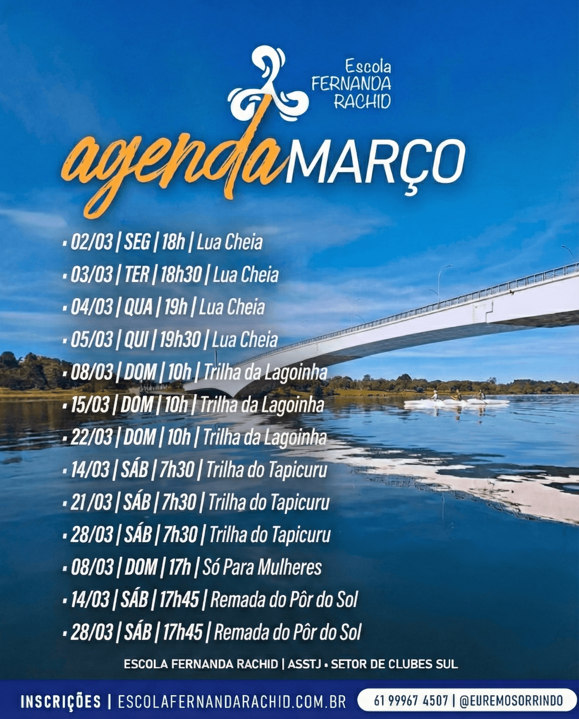 Agenda Março Eu Remo Sorrindo