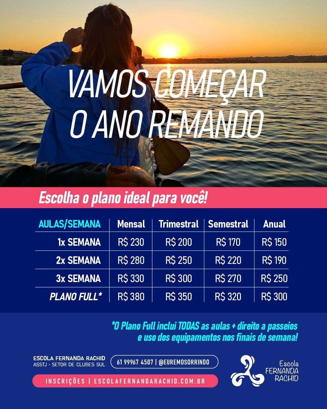 Tabela de Preços e Planos - Eu Remo Sorrindo